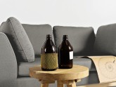 Sofa AMBIENT WOOD 2 os. - kwarc(ml84), naturalny
