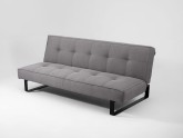 Sofa SLEEK 2 os. rozkł. - stalowy(et91), czarny