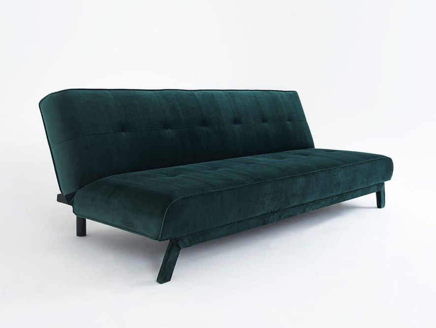 Sofa MODES L 3 os. rozkł. - avocado(rv38), czarny