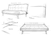 Sofa MODES L 3 os. rozkł. - avocado(rv38), czarny