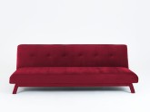 Sofa MODES  L 3 os. rozkł. -  soczysta żurawina (rv61), czarny
