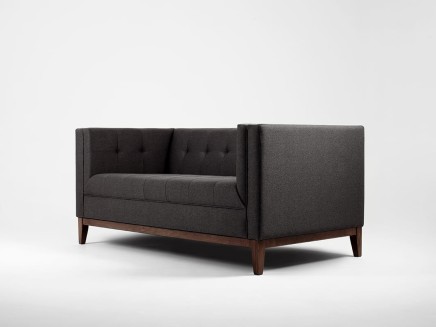 Sofa 2-osobowa by-TOM - karbon (et95) orzech