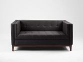 Sofa by-TOM 2 os. - karbon(et95), orzech