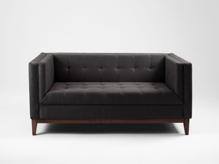 Sofa 2-osobowa z funkcją spania by-TOM - karbon (et95) orzech