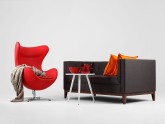Sofa by-TOM 2 os. rozkł. - karbon(et95), orzech