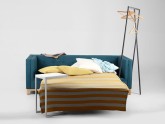 Sofa by-TOM 3 os. rozkł. - morskie fale(et85), naturalny