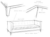Sofa by-TOM 3 os. rozkł. - morskie fale(et85), naturalny