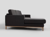 Sofa SCANDIC 2 os. z szezlongiem L - karbon(et95), naturalny