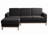 Sofa SCANDIC 2 os. z szezlongiem L - karbon(et95), naturalny