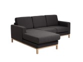 Sofa SCANDIC 2 os. z szezlongiem L - karbon(et95), naturalny