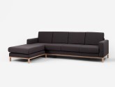 Sofa SCANDIC 3 os. z szezlongiem L  - karbon(et95), naturalny