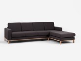 Sofa SCANDIC 3 os. z szezlongiem P  - karbon(et95), naturalny