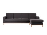 Sofa SCANDIC 3 os. z szezlongiem P  - karbon(et95), naturalny