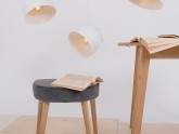 Taboret KIKO- szary bez(rv96), naturalny