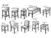 Krzesło WILTON CHAIR 98 - stalowy(et91), orzech