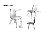 Krzesło ROEN- szary bez(rv96), naturalny