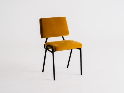Krzesło SIMPLE - marakuja (rv41) czarny