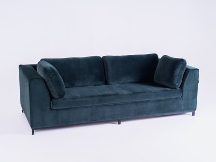 Sofa 3-osobowa z funkcją spania AMBIENT - avocado (rv38) czarny