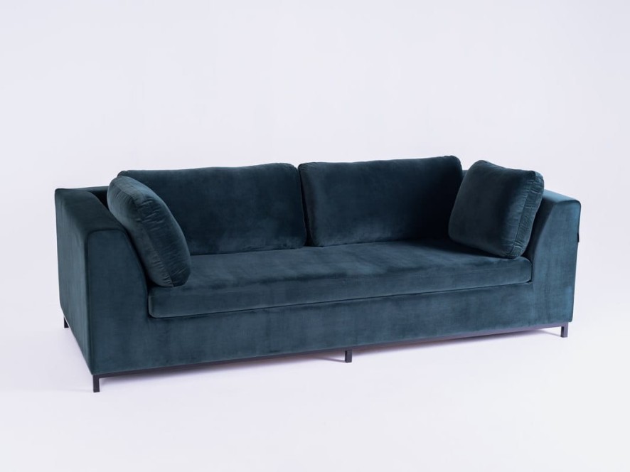 Sofa AMBIENT 3 os. rozkł. - avocado(rv38), czarny