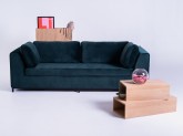 Sofa AMBIENT 3 os. rozkł. - avocado(rv38), czarny