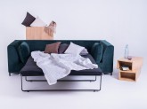 Sofa AMBIENT 3 os. rozkł. - avocado(rv38), czarny