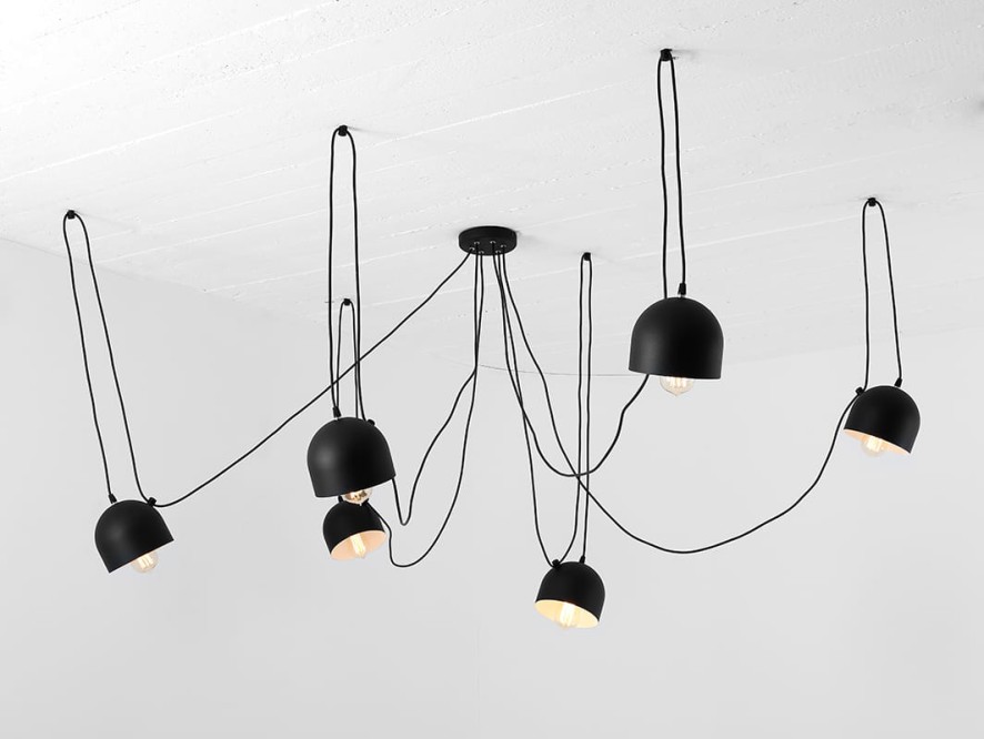 Lampa wisząca POPO 6 - czarny