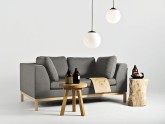 Sofa AMBIENT WOOD 2 os. rozkł. - kwarc(ml84), naturalny