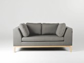Sofa AMBIENT WOOD 2 os. rozkł. - kwarc(ml84), naturalny