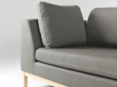 Sofa AMBIENT WOOD 2 os. rozkł. - kwarc(ml84), naturalny