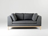 Sofa AMBIENT WOOD 2 os. rozkł. - bazalt(ml98), naturalny