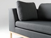 Sofa AMBIENT WOOD 2 os. rozkł. - bazalt(ml98), naturalny
