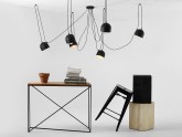 Lampa wisząca POPO 6 - czarny