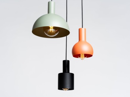 Lampa wisząca - STRALE 3, czarny, zielony, pomarańczowy