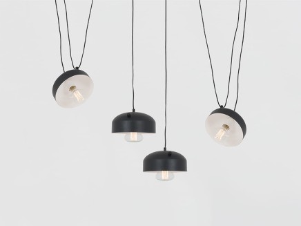 Lampa wisząca POPO FLAT 4 - czarny