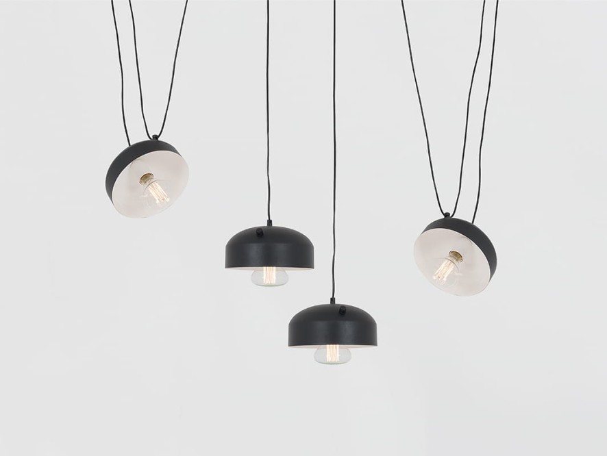 Lampa wisząca POPO FLAT 4 - czarny