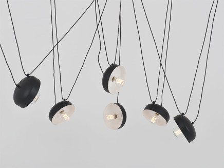 Lampa wisząca POPO FLAT 6 - czarny