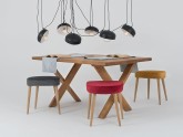 Lampa wisząca POPO FLAT 6 - czarny