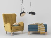 Lampa wisząca POPO FLAT L 2 - czarny