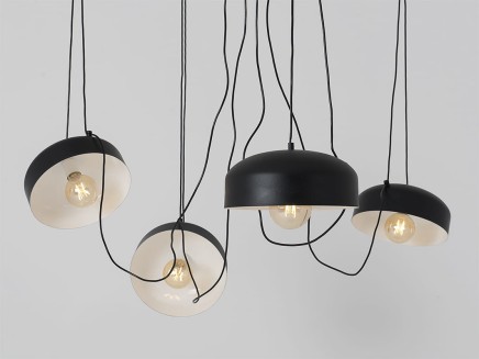 Lampa wisząca POPO FLAT L 4 - czarny