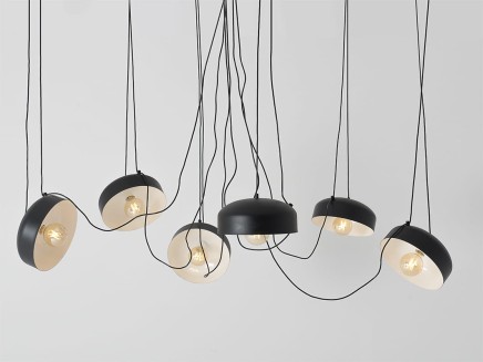 Lampa wisząca POPO FLAT L 6 - czarny