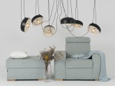 Lampa wisząca POPO FLAT L 6 - czarny