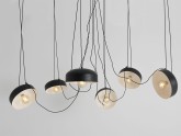 Lampa wisząca POPO FLAT L 6 - czarny