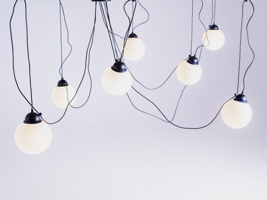 Lampa wisząca GLASS M 7 - czarny
