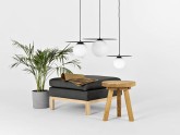 Lampa wisząca SKIVA BALL L - czarny
