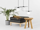 Lampa wisząca SKIVA BALL M - czarny