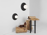 Lampa ścienna SKIVA BALL M - czarny
