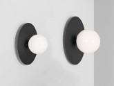 Lampa ścienna SKIVA BALL M - czarny