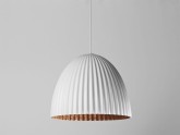 Lampa wisząca PLISSART L - biały/miedź