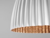 Lampa wisząca PLISSART L - biały/miedź
