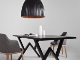 Lampa wisząca PLISSART L - czarny/miedź